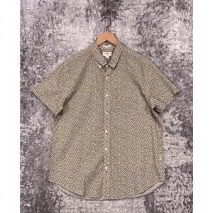 J Crew Shirt Large Mens Short Sleeve Classic Fit Casual Button Liberty Fabric